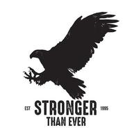 Eagle vector illustration in silhouette style, perfect for hunter club logo and tshirt design