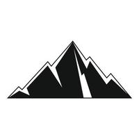 Pointing mountain icon, simple style. vector