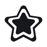 Star icon, simple style vector