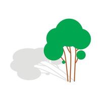 Tree icon, isometric 3d style vector