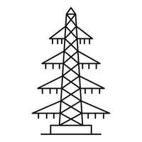 icono de electricidad, estilo de esquema vector