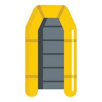 Rubber boat icon, flat style vector