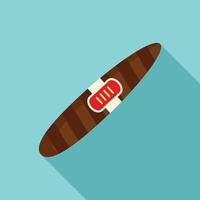 Luxury cigar of cuba icon, flat style vector