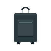 icono de bolsa de viaje, estilo plano vector