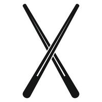 Chopsticks icon, simple style vector