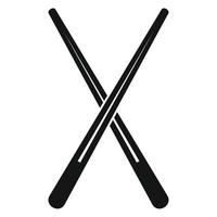 Chopsticks icon, simple style vector