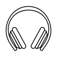 Protective headphones icon, outline style vector