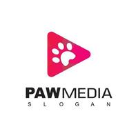 plantilla de logotipo de medios maw para estudio de animales o símbolo de película vector