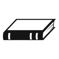 Book biology icon, simple black style vector