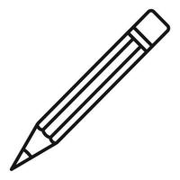 Construction pencil icon, outline style vector