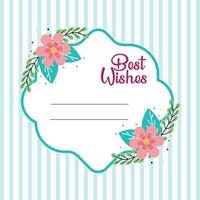 Best wishes background with invitation card template vector