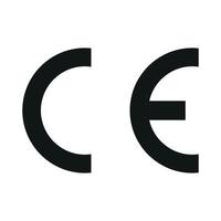 CE mark on transparent background