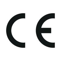 CE mark on transparent background vector