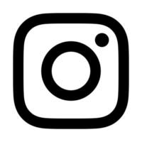 Instagram black logo on transparent background vector