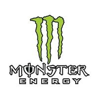 logotipo de energía monstruo sobre fondo transparente vector