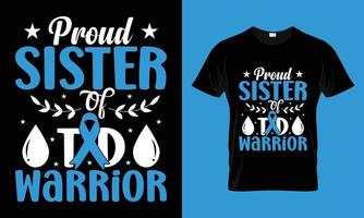 proud sister of tid warrior vector