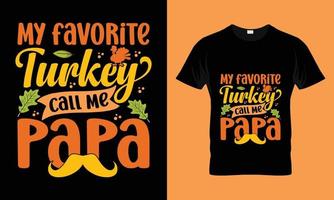 mi pavo favorito llámame papá vector