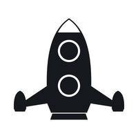 Rocket icon, simple style vector