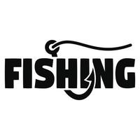 Modern fish hook logo, simple style vector