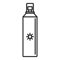 Sun block spray icon, outline style vector