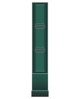 columnas de piedra verde de escaparate en estilo realista. Ilustración de vector colorido aislado sobre fondo blanco.