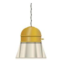 Hanging lamp with lampshade in realistic style. Colorful vector illustration isolated on white background.