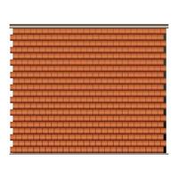 Red roof tiles, seamless in realistic style. Architectural detail for building design. Colorful vector illustration isolated on white background.