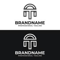 Letter AT or TA Monogram Logo, suitable for any business with AT or TA initials. vector