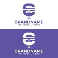 Letter CT or TC Monogram Logo, suitable for any business with CT or TC initials. vector