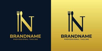 logotipo del restaurante letra n, adecuado para cualquier negocio relacionado con restaurante, cafetería, catering con n iniciales. vector