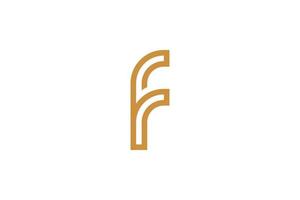 Flat Design Letter F Logo Template vector