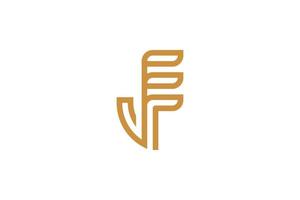 Flat Design Letter F Logo Template vector