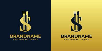 letter S restaurant logo, suitable for any business related to restaurant, cafe, catering with S initials. vector