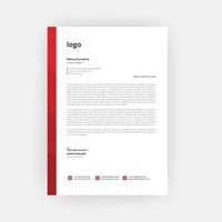 Business Style Letterhead Template Design vector