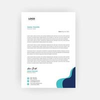 Business Style Letterhead Template Design vector