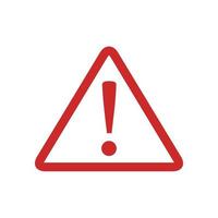 Warning sign icon vector simple