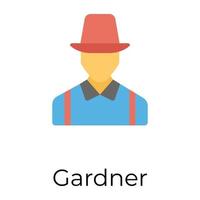 Trendy Gardener Concepts vector