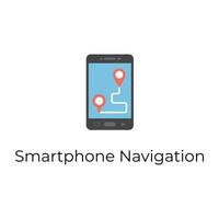 Trendy Smartphone navigation vector