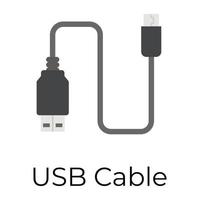 Trendy USB Cable vector