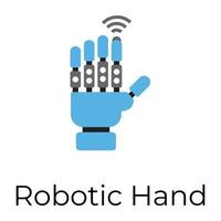 Trendy Robotic Hand vector