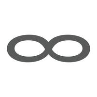 Infinity symbol icon vector simple