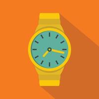 Wristwatch man icon, flat style vector