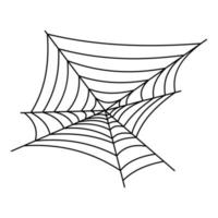 icono de telaraña, estilo de esquema vector