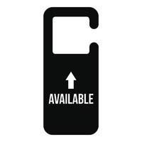 Available door tag icon, simple style vector