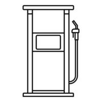 icono de soporte de recarga de combustible, estilo de esquema vector