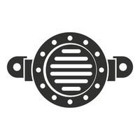 Old car horn icon, simple style vector
