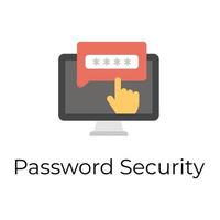 Trendy Password Security vector