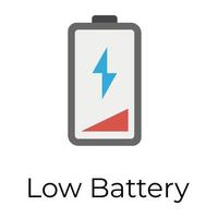 Trendy Low Battery vector