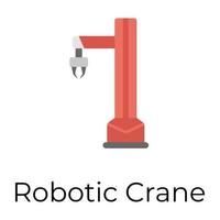 Trendy Robotic Crane vector