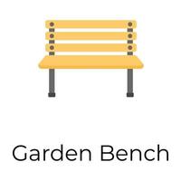 Trendy Garden Bench vector